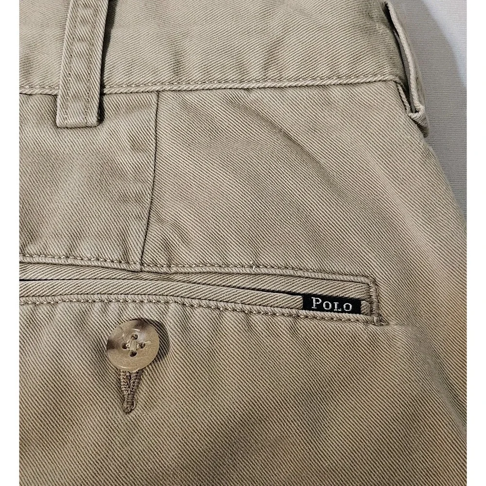 Vintage Polo Ralph Lauren Pleated Chinos 34x30 Khaki Tan Golf Pants Country Club